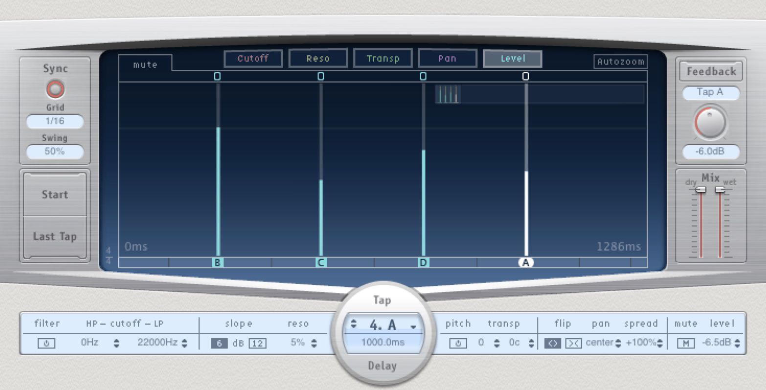 Logic Pro X's Delay Designer