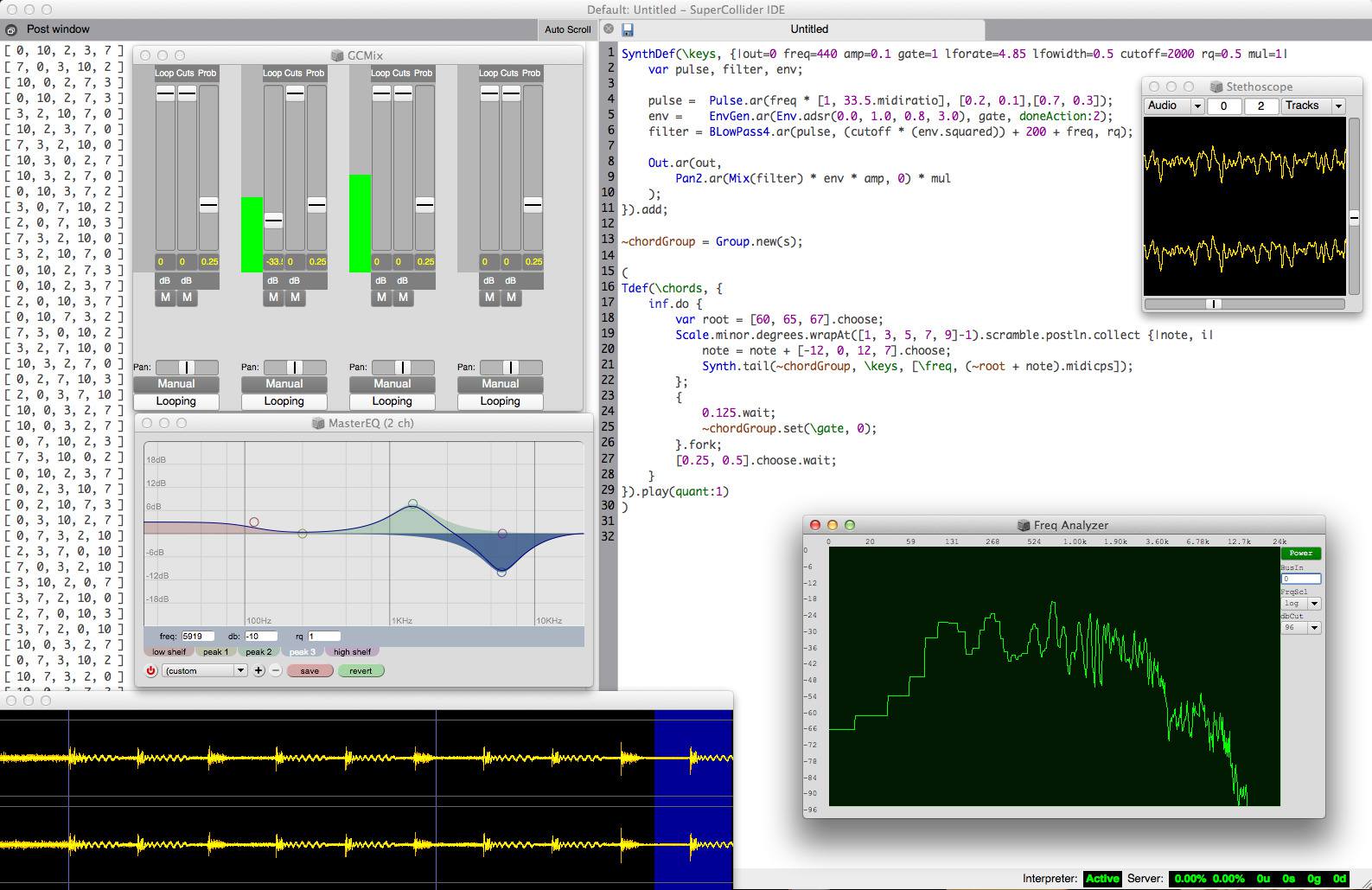 The SuperCollider Environment