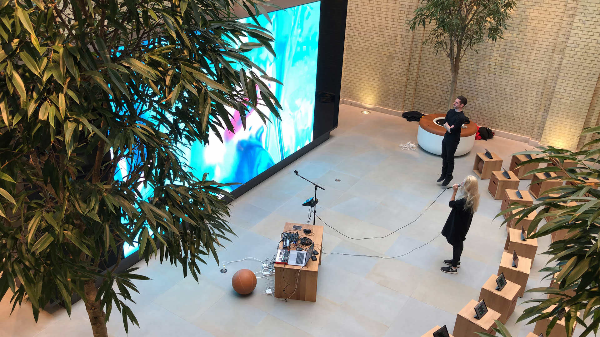 Rehearsal at the Apple Store